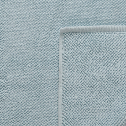 Коврик для ванной ворсовый из чесаного хлопка голубого цвета из коллекции Essential, 50х80 см Tkano TK20-BM0003