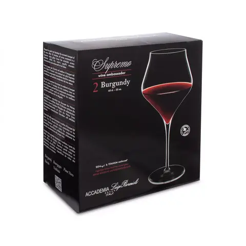 Набор из 2 бокалов для красного вина BURGUNDY 650 мл LUIGI BORMIOLI Supremo арт. A11277GTU021990