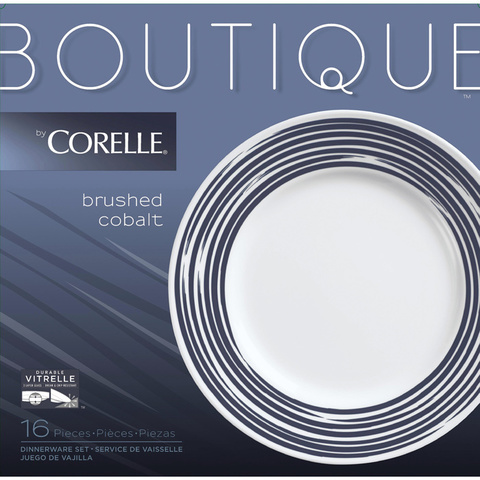 Набор посуды 16 предметов Corelle Brushed Cobalt Blue 1117030