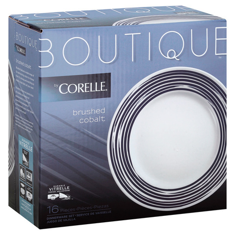 Набор посуды 16 предметов Corelle Brushed Cobalt Blue 1117030