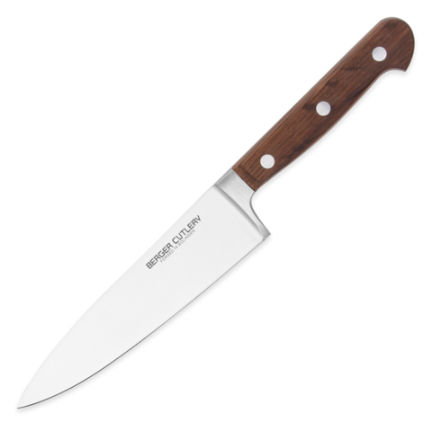 Нож кухонный поварской ШЕФ 16 см BERGER CUTLERY Classic Smoked Oak арт. BC210516