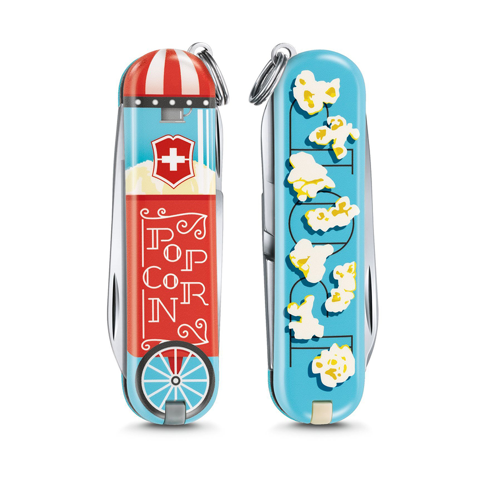 

Нож-брелок Victorinox Classic LE 2019, 58 мм, 7 функций, "Let it Pop" 0.6223.L1910