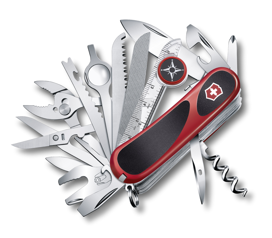

Нож Victorinox EvoGrip S54, 85 мм, 31 функция, красный с черным 2.5393.SC
