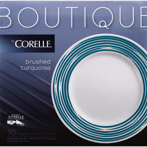 Набор посуды 16 предметов Corelle Brushed Turquoise 1117023