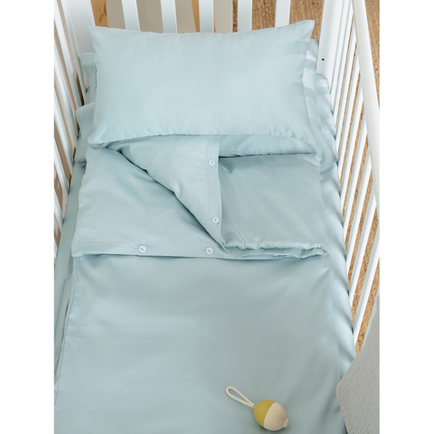 Комплект детского постельного белья из сатина голубого цвета из коллекции Essential, 100х120 см Tkano TK20-KIDS-DC0001