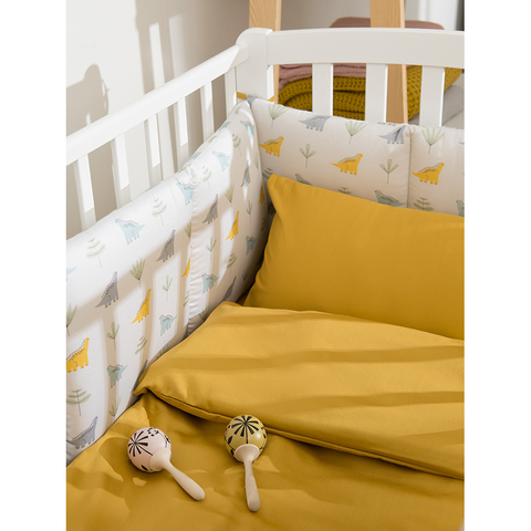 Комплект детского постельного белья из сатина горчичного цвета из коллекции Essential, 100х120 см Tkano TK20-KIDS-DC0003