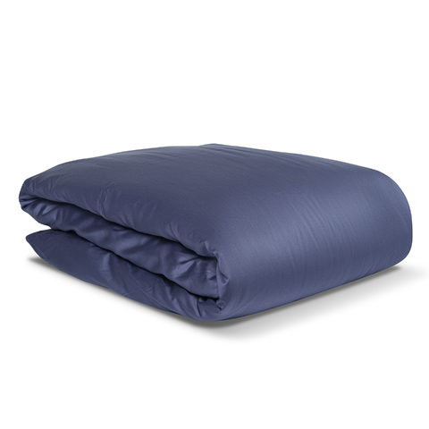 Комплект постельного белья двуспальный из сатина темно-синего цвета из коллекции Essential Tkano TK19-DC0019