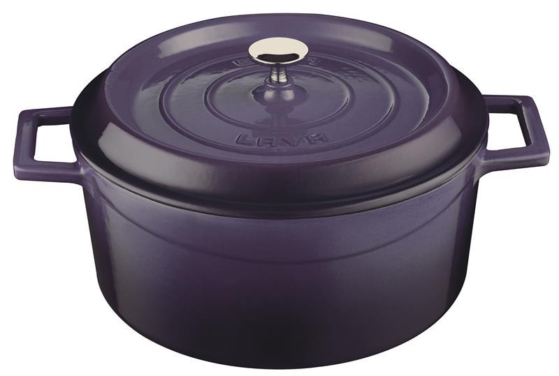 

Кастрюля чугунная 24см (4,5л) LAVA PURPLE LVYTC24K2P