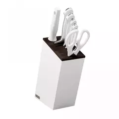 Набор кухонных ножей 4 шт. + кухонные ножницы, мусат WUSTHOF White Classic арт.1090270601