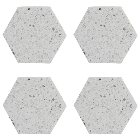 Набор из 4 подставок из камня Elements Hexagonal 10 см TYPHOON 1401.042V