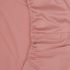 Простыня на резинке из сатина темно-розового цвета из коллекции Essential, 180х200х30 см Tkano TK21-FS0004