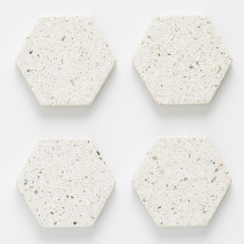 Набор из 4 подставок из камня Elements Hexagonal 10 см TYPHOON 1401.042V