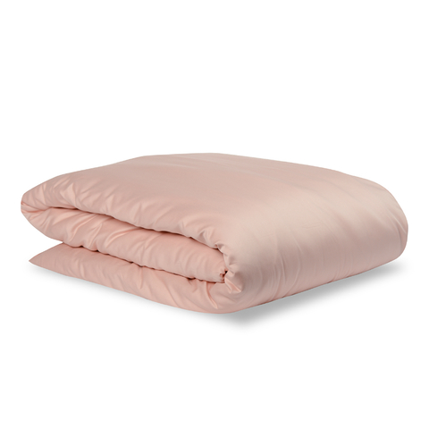 Комплект постельного белья двуспальный из сатина цвета пыльной розы из коллекции Essential Tkano TK19-DC0017