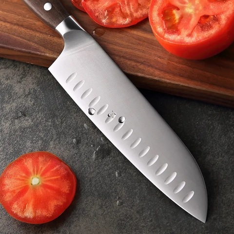 Японский поварской нож Сантоку для нарезки мяса, рыбы, овощей и фруктов Scandylab Premium SP007