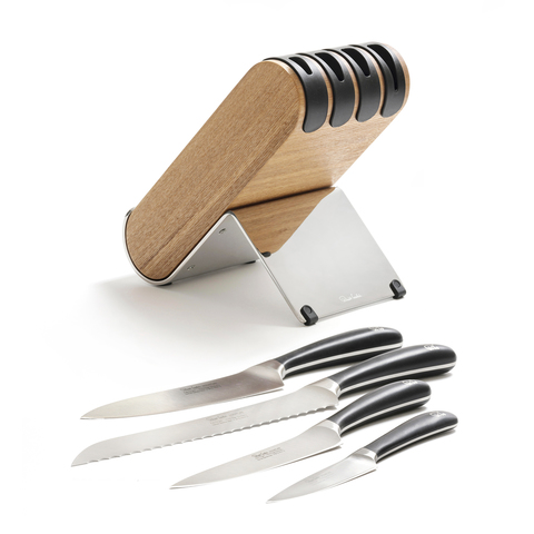 Набор из 4 кухонных ножей и подставки ROBERT WELCH Signature knife арт. SIGQA2091V/5