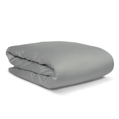 Комплект постельного белья из сатина светло-серого цвета из коллекции Essential Tkano TK19-DC0008