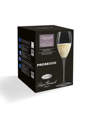 Набор из 4 фужеров для игристых вин PROSECCO 220 мл LUIGI BORMIOLI Diamante арт. A12759G1002AA01