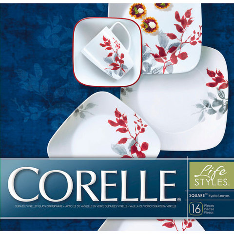 Набор посуды 16 предметов Corelle Kyoto Leaves 1101078