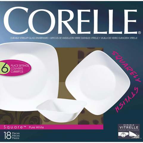 Набор посуды 18 предметов Corelle Pure White 1088641