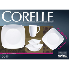 Набор посуды 30 предметов Corelle Pure White 1088664