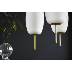 Лампа подвесная Silk, 55х?16 см, белое опаловое стекло Frandsen 157701184001