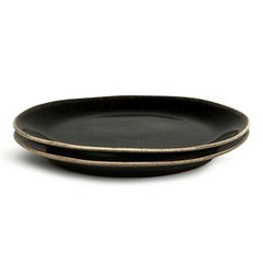 Набор тарелок для закуски Nature черные, 2 шт SagaForm 5018064