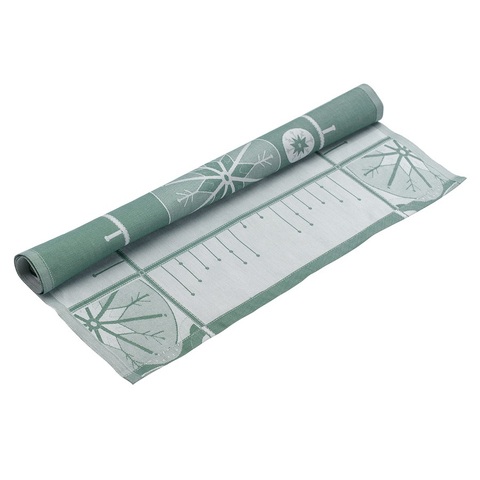 Салфетка из хлопка зеленого цвета с рисунком Ледяные узоры из коллекции New Year Essential, 53х53см Tkano TK21-NA0012