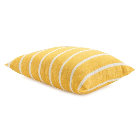 Чехол на подушку декоративный в полоску горчичного цвета из коллекции Essential, 40х60 см Tkano TK21-CC0006