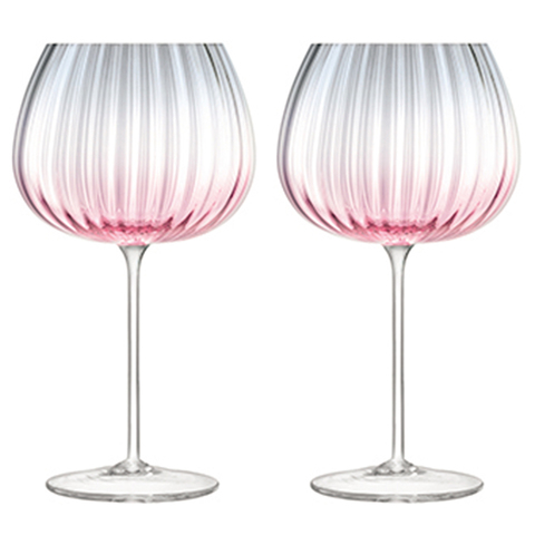 Набор из 2 круглых бокалов Dusk 650 мл розовый-серый LSA International G1443-23-152
