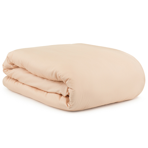 Комплект постельного белья двуспальный из сатина бежево-розового цвета из коллекции Essential Tkano TK20-DC0048