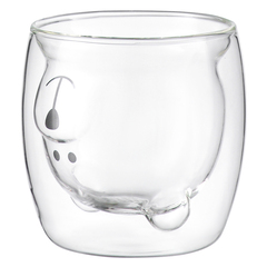 Чашка стеклянная с рисунком медведь, 250 мл Smart Solutions