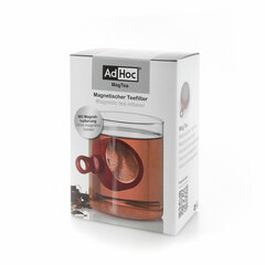 Ситечко магнитное для заваривания чая, красное, ADHOC MAGTEA, с подставкой для капель, диам. 5,5 см арт. TE34