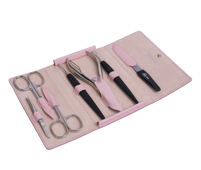 

Маникюрный набор Erbe, 7 предметов, кожаный футляр, цвет розовый 9195ER