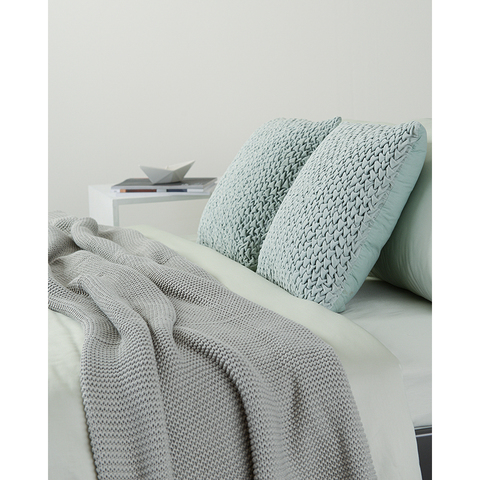 Комплект постельного белья двуспальный из сатина мятного цвета из коллекции Wild Tkano TK20-DC0038