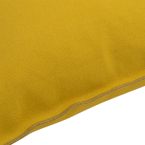 Чехол на подушку из фактурного хлопка горчичного цвета с контрастным кантом из коллекции Essential, 45х45 см Tkano TK20-CC0005