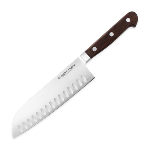 Нож кухонный Сантоку 18 см BERGER CUTLERY Classic Smoked Oak арт. BC210916