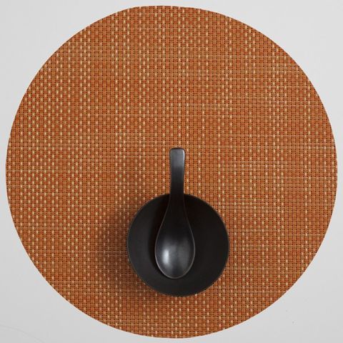 Салфетка подстановочная, жаккардовое плетение, винил, (36х48) Papaya (100110-023) CHILEWICH Basketweave арт. 0025-BASK-PAPA