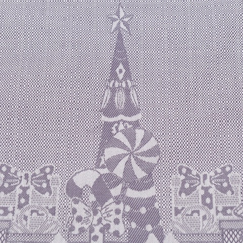 Салфетка из хлопка фиолетово-серого цвета с рисунком Щелкунчик, New Year Essential, 53х53см Tkano TK21-NA0015