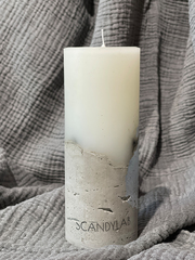Интерьерная свеча 6х18см SCANDYLAB Beton Candle (белая) SICB-6-18-W