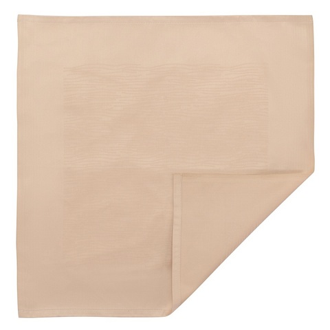 Салфетка сервировочная жаккардовая бежевого цвета из хлопка с вышивкой из коллекции Essential, 53х53 см Tkano TK21-NA0007
