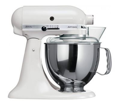 

Миксер планетарный бытовой 4,83л KitchenAid (4 насадки, 2 чаши) (Белый) 5KSM175PSEWH