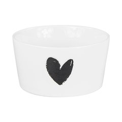 Салатник White Нeart Black Bastion Collections RJ/BO WH/BL HEART