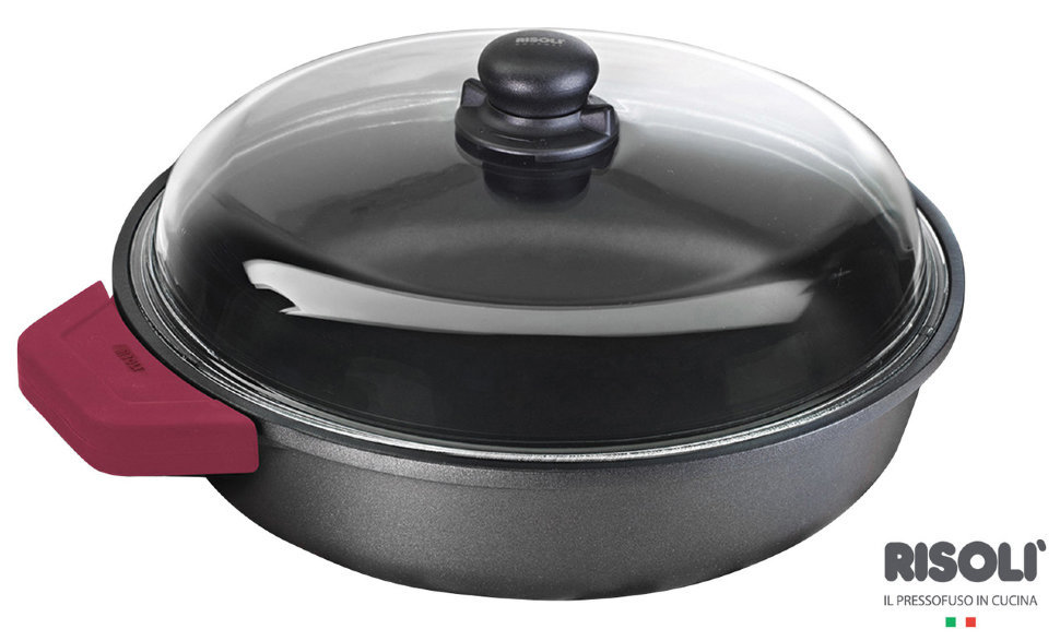 

Литой сотейник 26см (4,5л) со стеклянной крышкой Risoli Soft Safety Cooking 01099GF/26TP