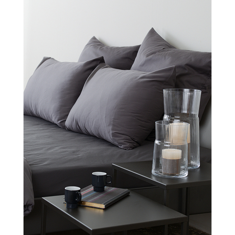 Комплект постельного белья двуспальный из сатина темно-серого цвета из коллекции Wild Tkano TK20-DC0039