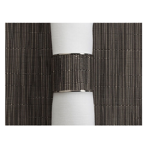 Кольцо для салфеток Grey Flannel (100323-012) CHILEWICH Stainless steel арт. 0801-BAMB-GRFL