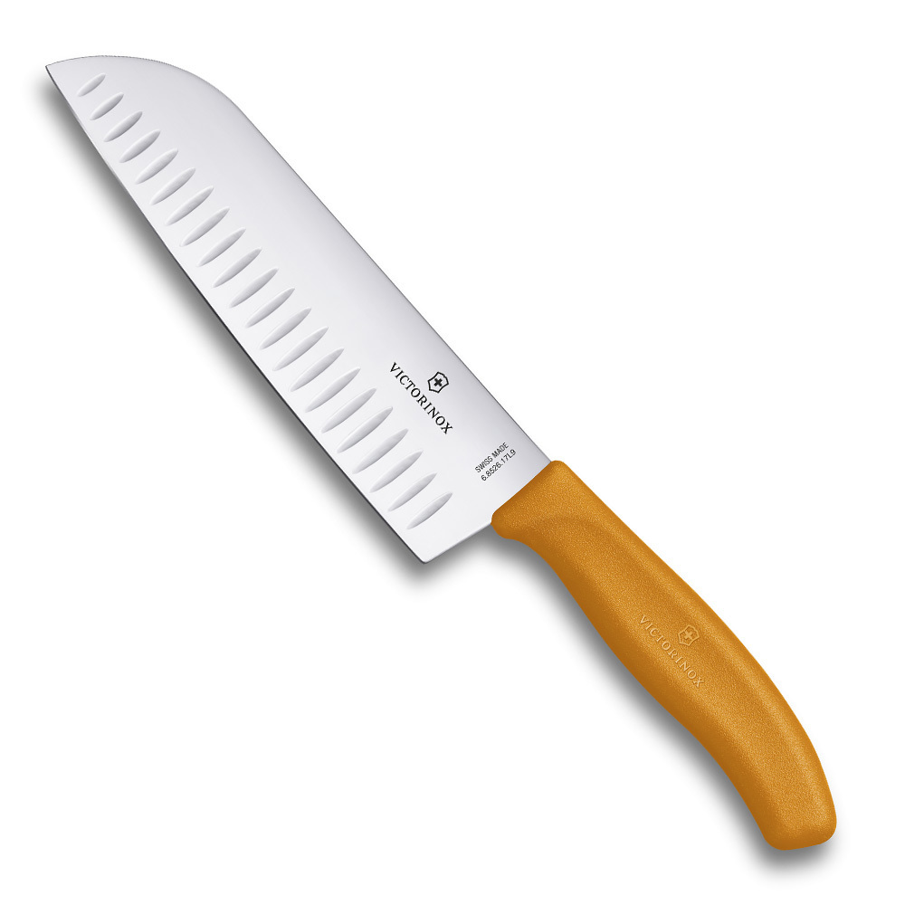 

Нож Victorinox сантоку 17 см рифленое, оранжевый, в картонном блистере 6.8526.17L9B