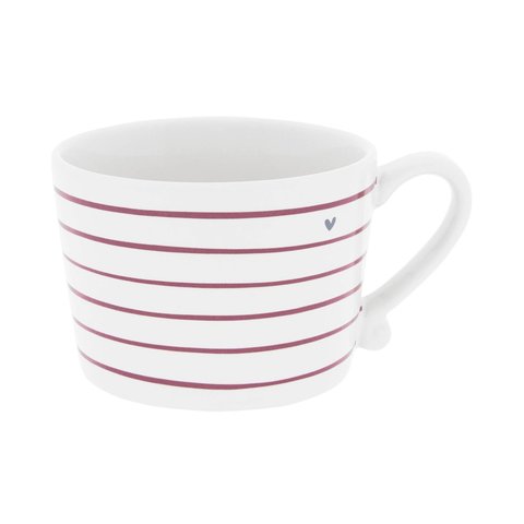 Кружка White Stripes Red Нeart Grey Bastion Collections RJ/CUP 010 RED