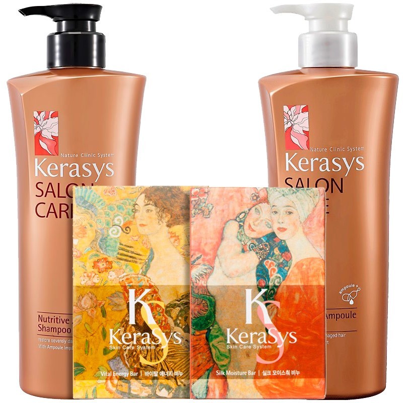 

Подарочный набор Kerasys Салон Кэр Питание №4 (шамп.470гр + конд.470гр + мыло 2шт + подарочная коробка + пакет) 244494