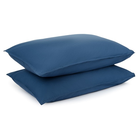 Комплект постельного белья двуспальный темно-синего цвета из органического стираного хлопка из коллекции Essential Tkano TK20-BLI0001
