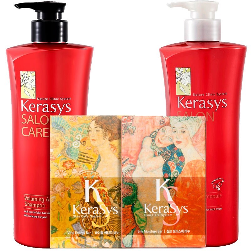 

Подарочный набор Kerasys Салон Кэр Объем №6 (шамп.470гр + конд.470гр + мыло 2шт + подарочная коробка + пакет) 244517